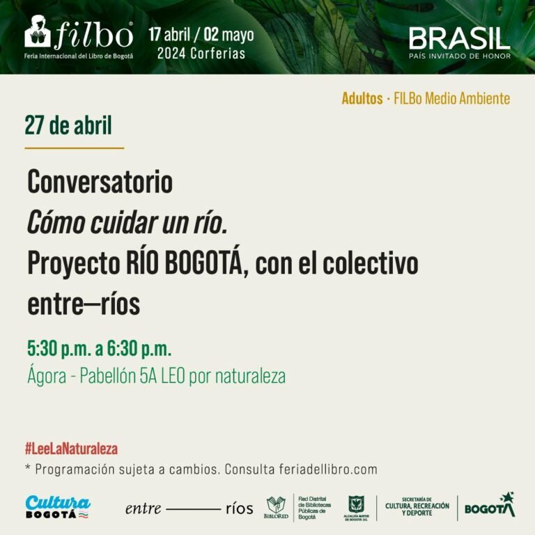 Conversatorio Cómo cuidar un río en la Feria del Libro de Bogotá